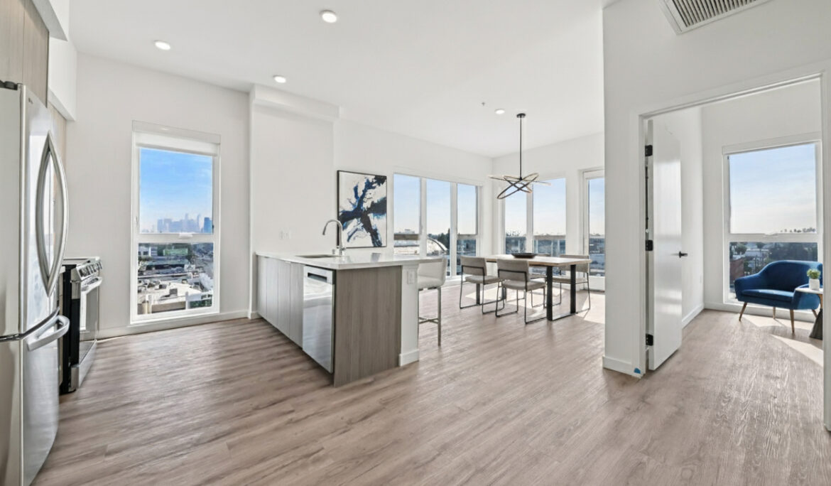 LA Downtown View Condo Staged