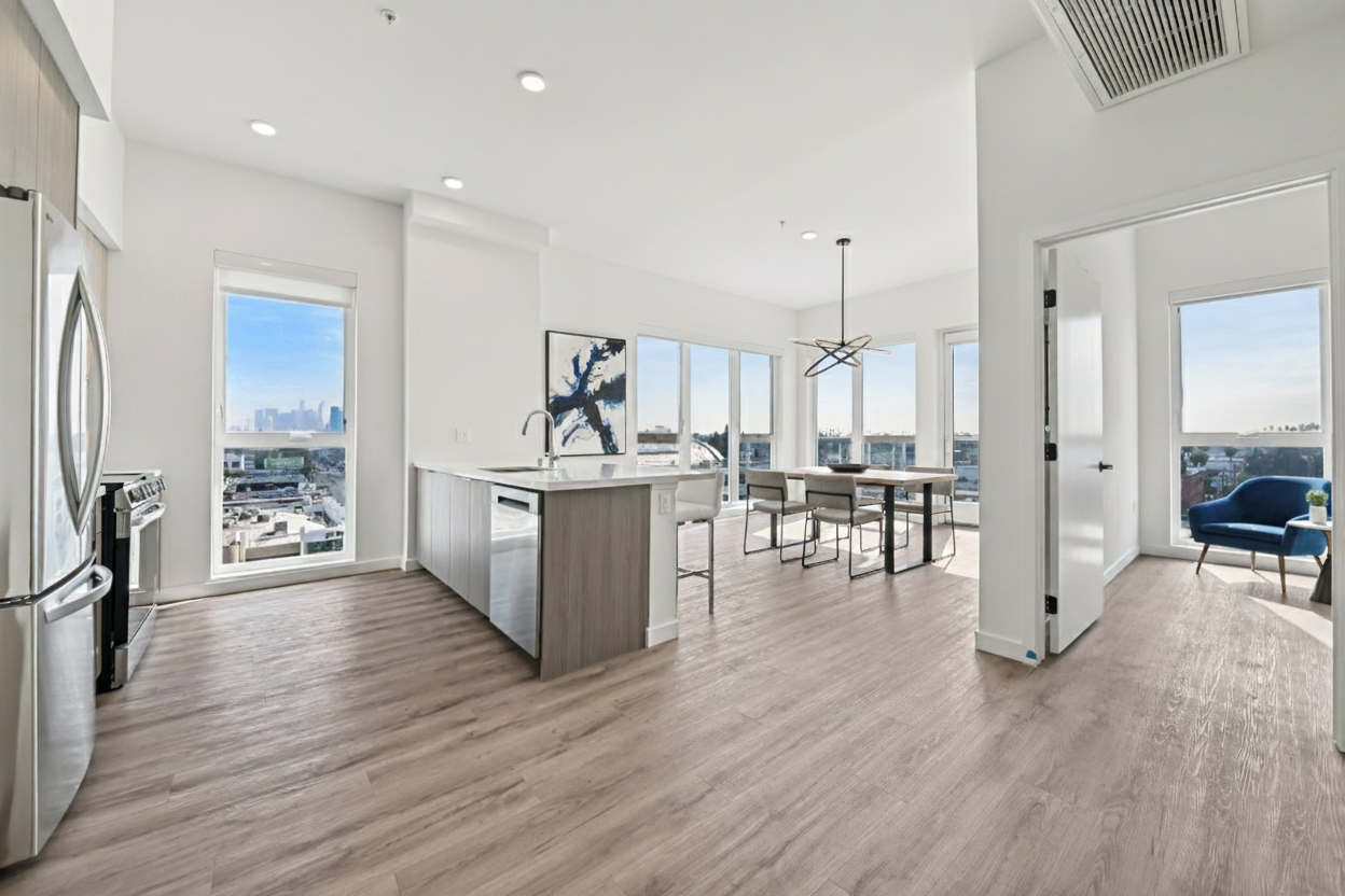 LA Downtown View Condo Staged